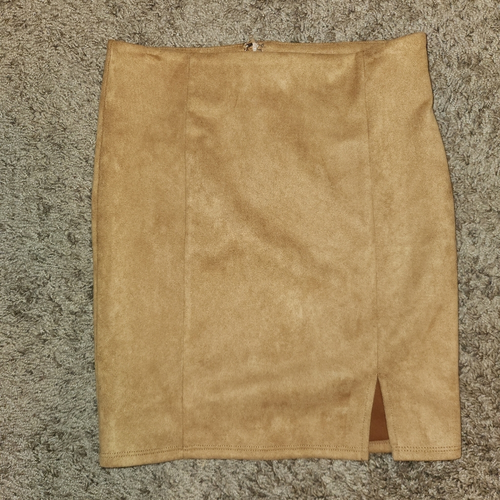 Chocolate Brown Pencil Skirt - Small